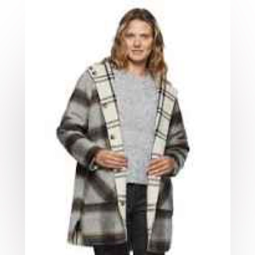 Flag & Anthem 2-1 reversible plaid casual career jacket sz M